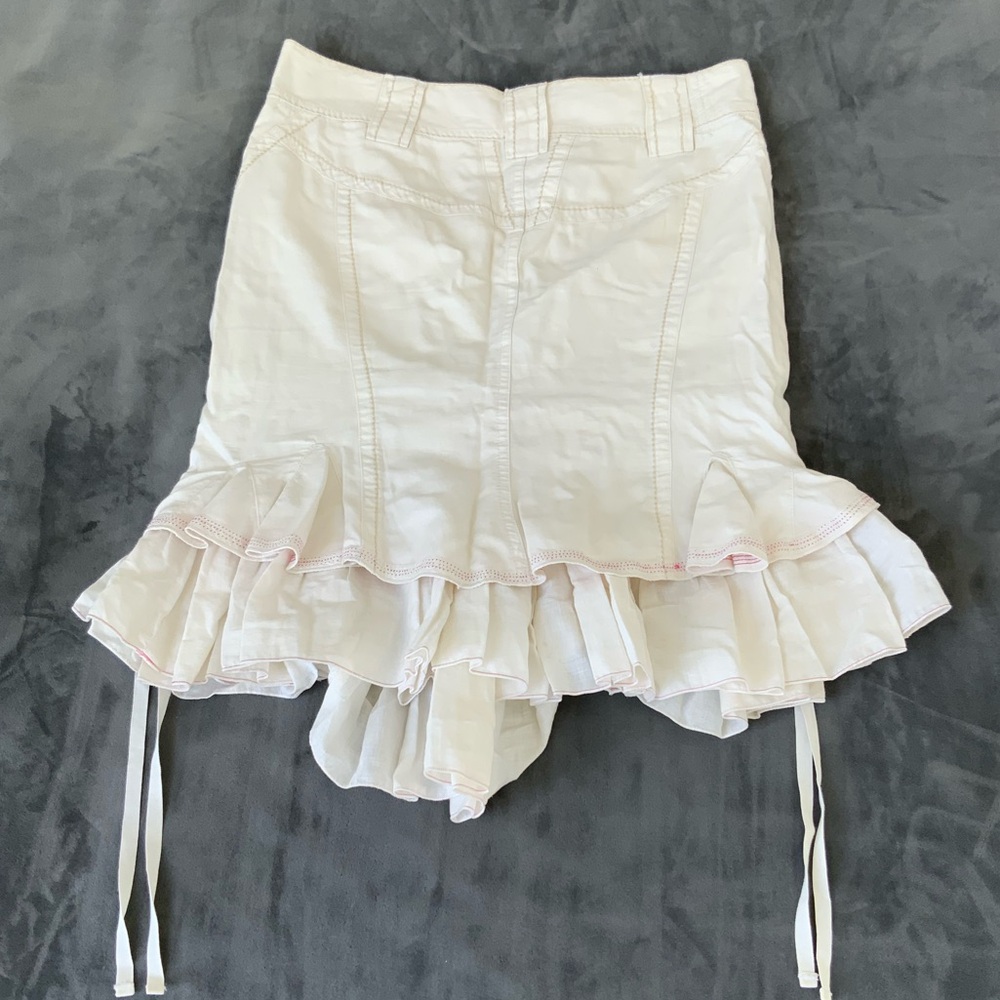 Marithe Francois Girbaud Cream Skirt